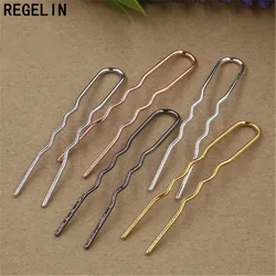 REGELIN Copper Hairpins Hair Sticks Hair Pin Hairpin Hair Wear Findings 10pcs/lot DIY For Women Vintage Jewelry