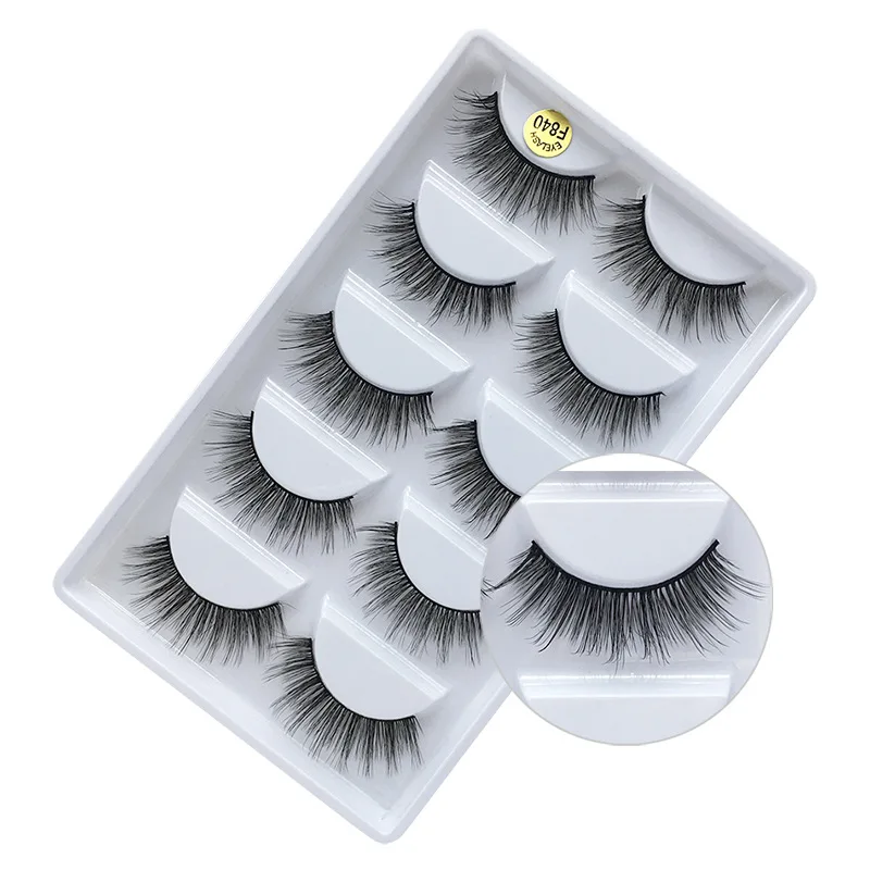 Vip momo 5 คู่ขนตาปลอมธรรมชาติยาวขนตาปลอม 3d mink lashes 1 กล่อง extension eyelash แต่งหน้า faux ขนตา