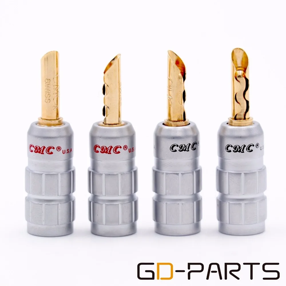 CMC 0638 4mm Speaker Amplifier Banana Plug Hifi Audio Connector Terminal For Binding Post 24K Gold Plated 4PCS 10PCS