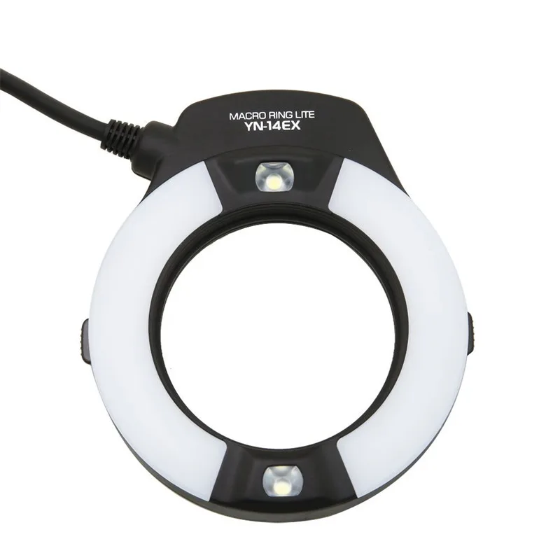 Yongnuo YN-14EX YN14EX TTL LED Macro Ring Lite Flash Speedlite Light with Adapter Ring for Canon EOS DLSR as MR-14EX