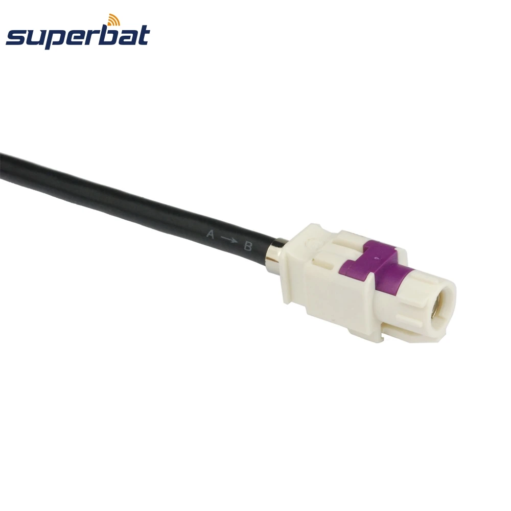 Superbat Vehicle/Car HSD Cable Dacar 535 Assembly B Code Connector Straight Jack to A Code Right Angle Female 300cm for Benz BMW