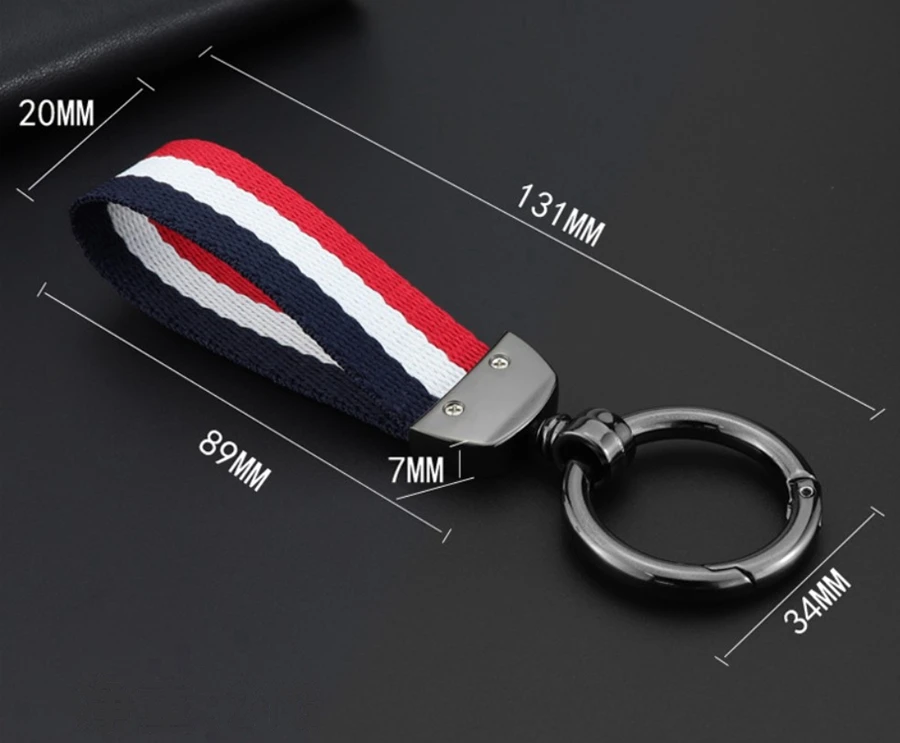 Housekeeper Car Motorcycle Home Metal&Nylon Keychain Men Key Ring Women Key Holder Strap String Trinket Buckle Accessories