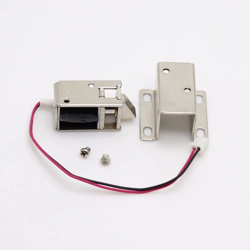 DC 12V Solenoid Electromagnetic Electric Control Cabinet Drawer Lock for DIY Project, Mini Small Size