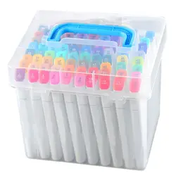 80 Slot Plastic Carrying Marker Case Holder Storage Organizer Box for Paint Sketch Markers-Fits for Markers Pen #524