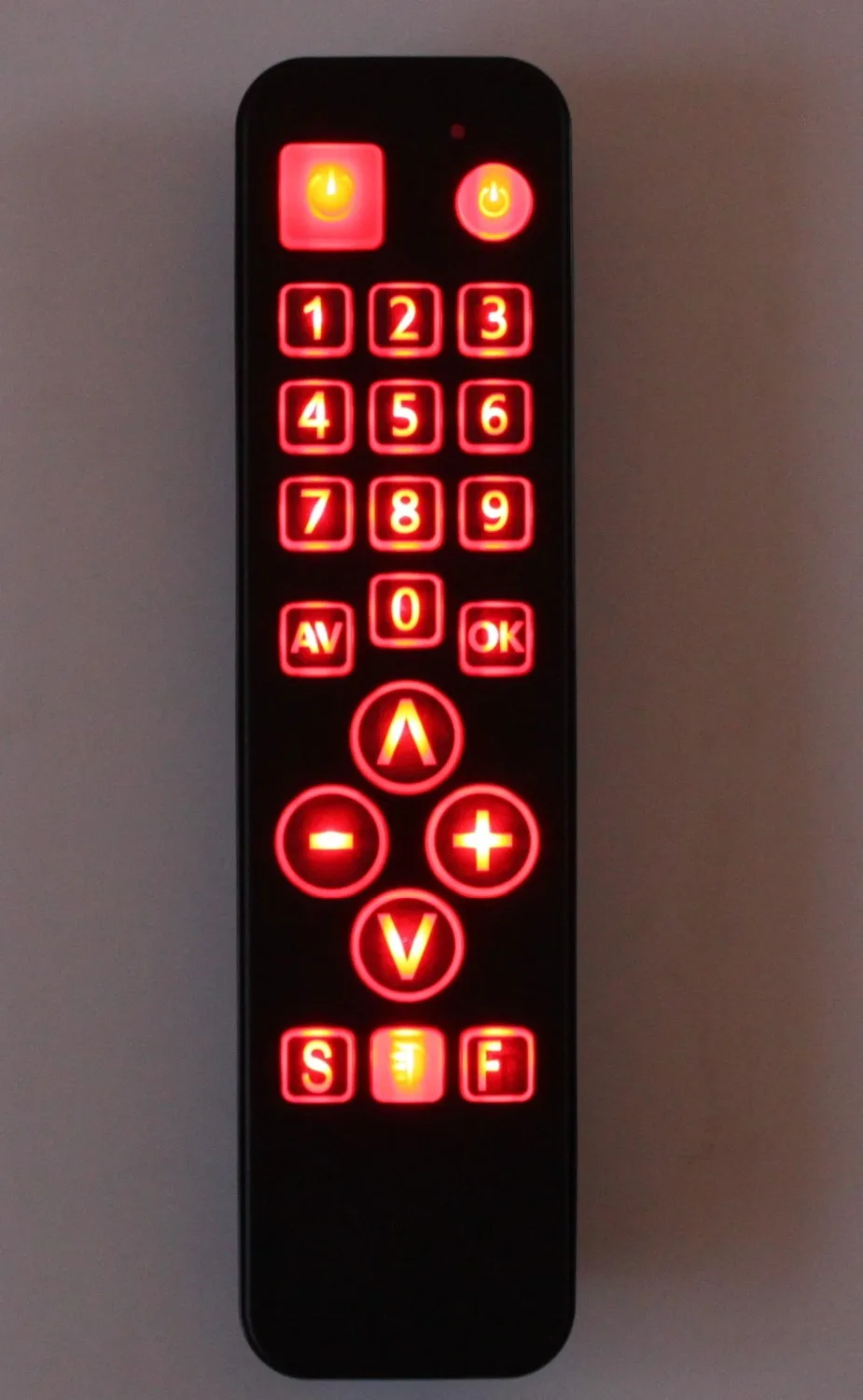 Universale Imparare telecomando per la TV, STB, DVD, DVB, HIFI, 21 tasti grande pulsante con luce posteriore di facile utilizzo per anziani