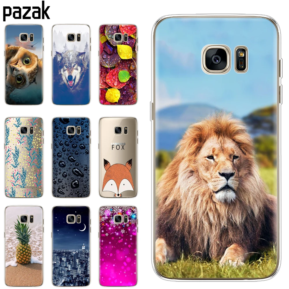 silicone case For Samsung Galaxy S7 G930F G930FD G930W8 Case soft tpu Cover For Samsung S7 edge cartoon protective phone shell