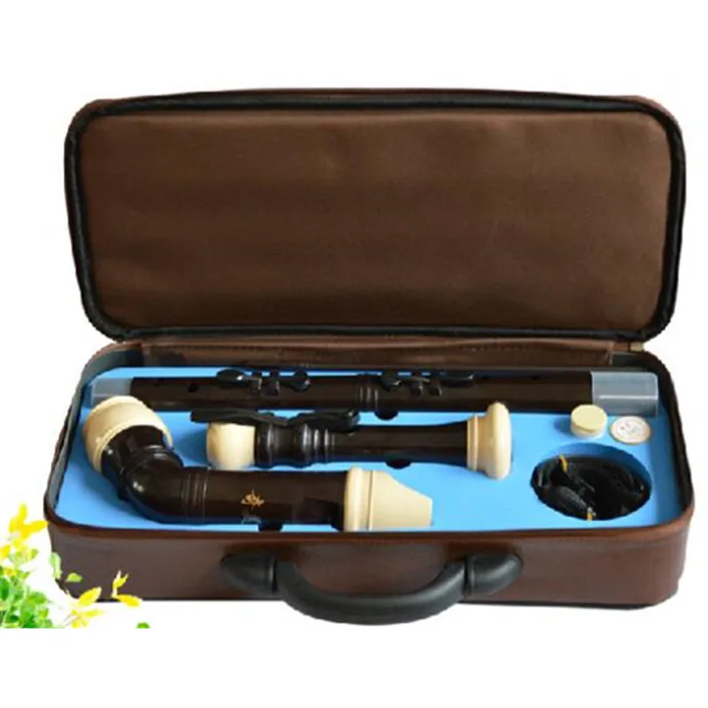 Professional 8 Holes Baroque Bass Resin Clarinet Chinese Flute F key Musical Instrument BASS English-style Recorder