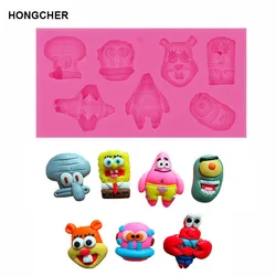 Cartoon animal DIY handmade fondant cake silicone mold, chocolate cake mold, kitchen baking tool, jelly pudding clay mold