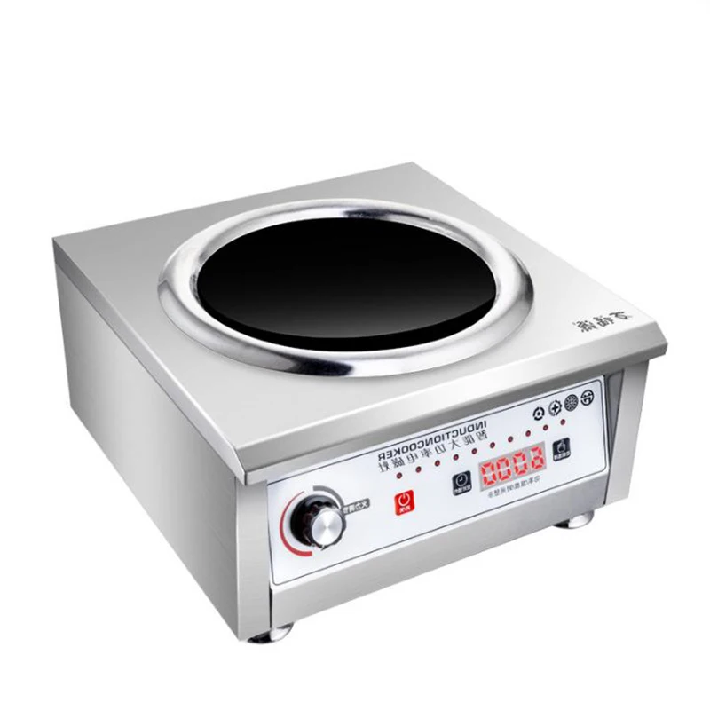 Commercial Induction Cooker Concave Electric Hob Surface Induction Cooker 6000W High Power Canteen Hotel Kitchen Cookware