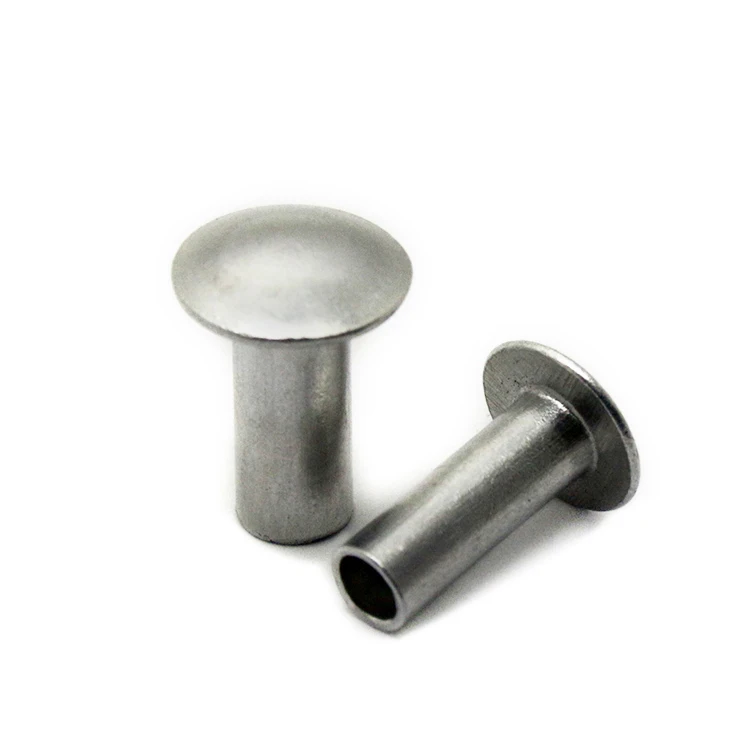 30pcs M2 stainless steel rivet large flat head semi-tubular rivets household decorative bolts 3mm-20mm length