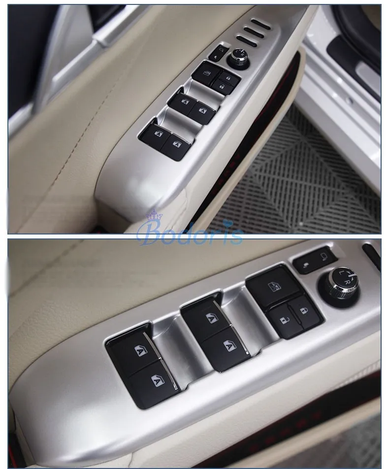 

2018 Interior Silver Color Window Glass Button Trim High-end Panel Cover Chrome Car Styling For Toyota Camry Accessories