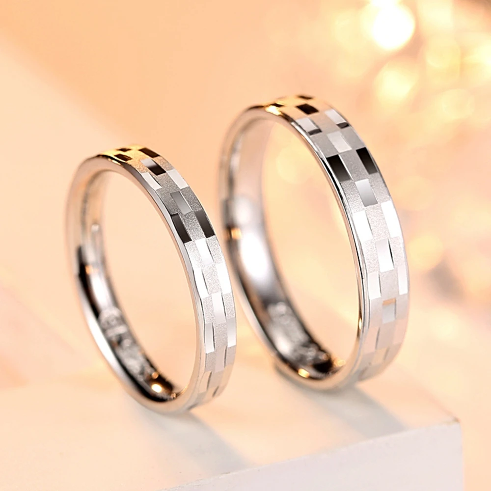 Fashion Couple Ring Pure 925 Sterling Silver Ring For Women Men Classic Reticulated Frosted Ring Jewelry Lovers Gifts