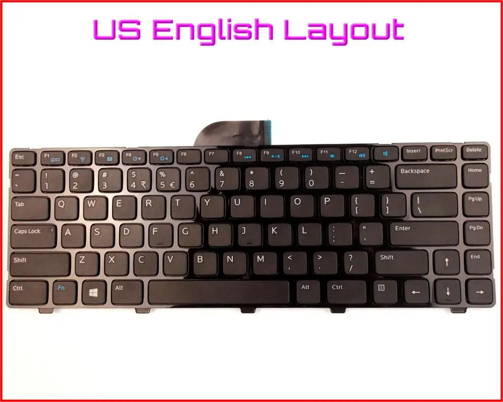 New Keyboard US English Version for Dell Inspiron 14 3421 14R 5421 14-3437 14R-5437 15Z-5523 Laptop Non-backlit