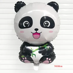 1pcs China National Treasure Cartoon Panda Foil Balloons Happy Birthday party decor kids inflatable balloon air balloons globos