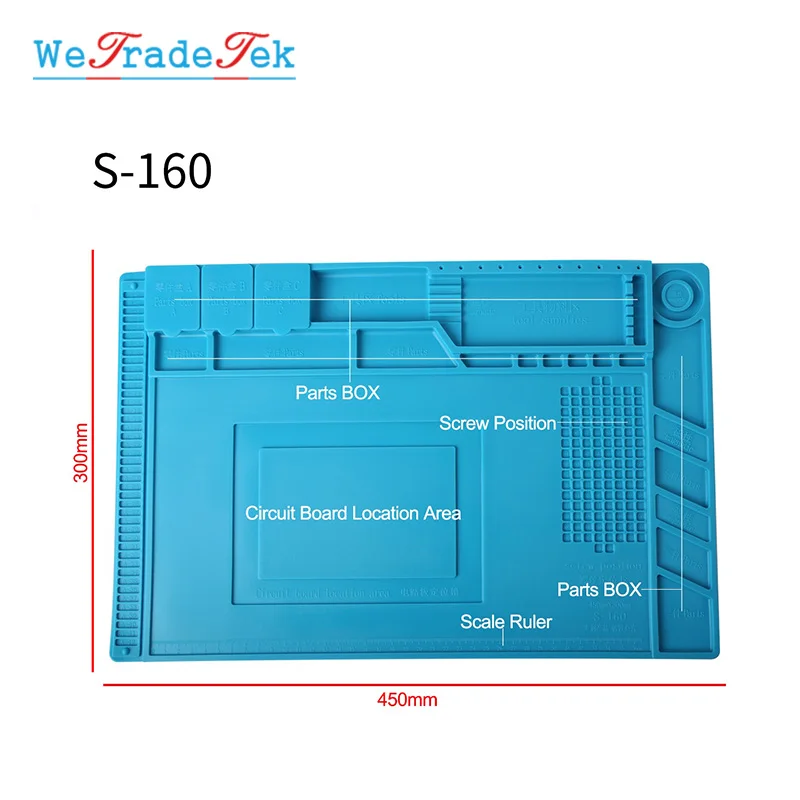 Heat Insulation Silicone Mat Pad BGA Soldering Station Silicon Soldering Mat Phone ESD Repair Working Platform