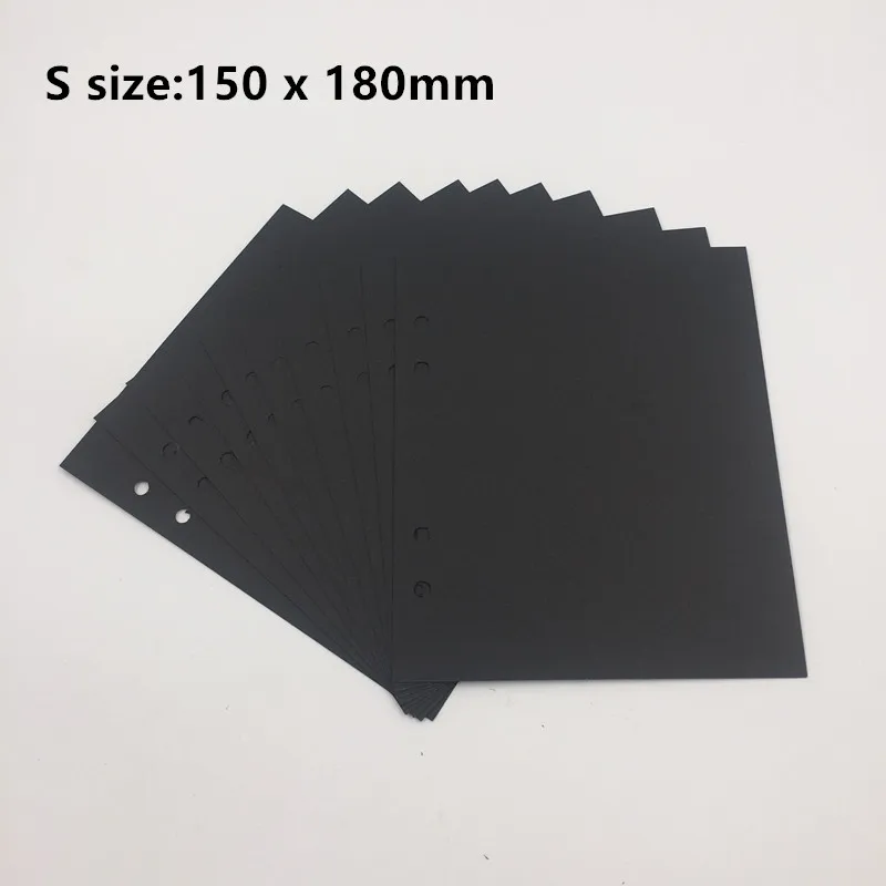 10 pcs/sheets photo album sheets S size:150 x 180mm  M size:170 x 235mm  L size:200 x 235mm for wire binding loose-leaf album