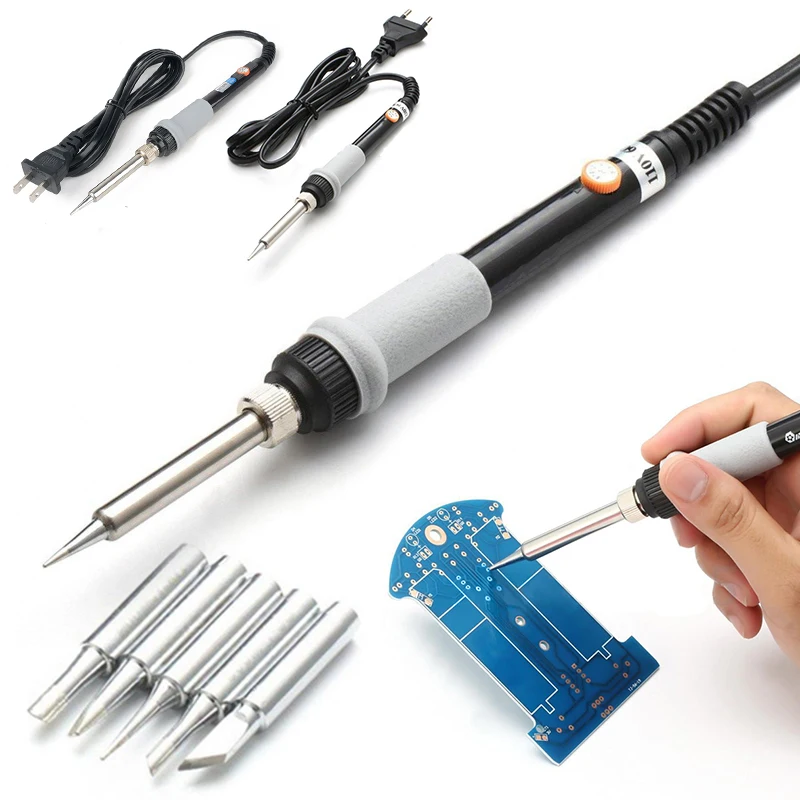 Temperatura Ajustável Ferro de Solda Elétrica Kit Novo Mt223 110 220v 60w