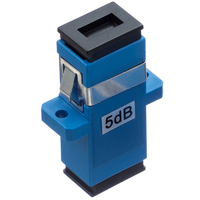 Оптический аттенюатор SC UPC, гнездо-гнездо, фиксированный переходник FF, ftth, фибра оптический разъем, 2, 3, 5, 7, 10, 15 дБ, синий SM, 10 шт.