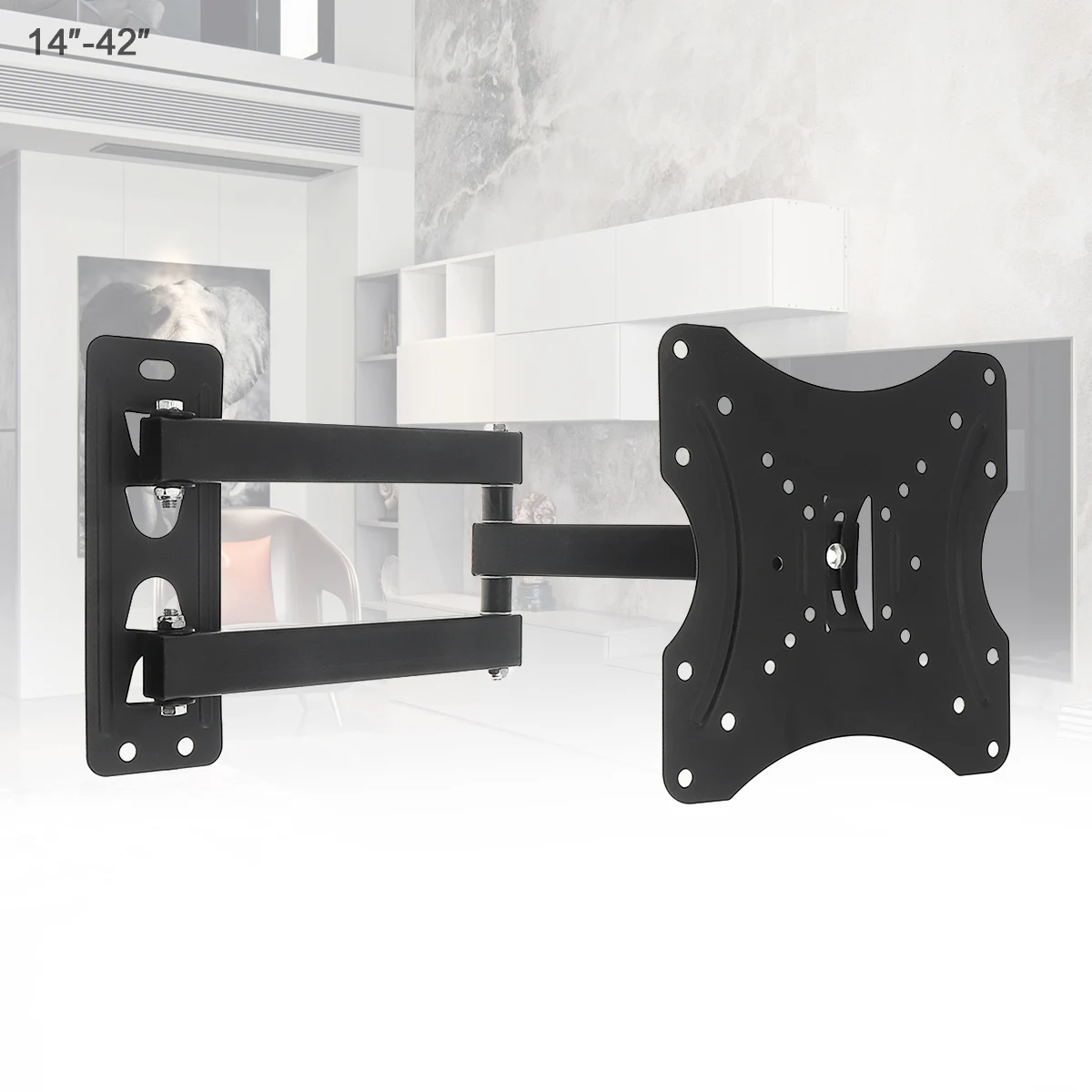 

35KG Adjustable TV Wall Mount TV Holder Frame Rotated Fixed TV Wall Bracket 15° Tilt Swivel for 14-42 Inch LCD LED Monitor Stand