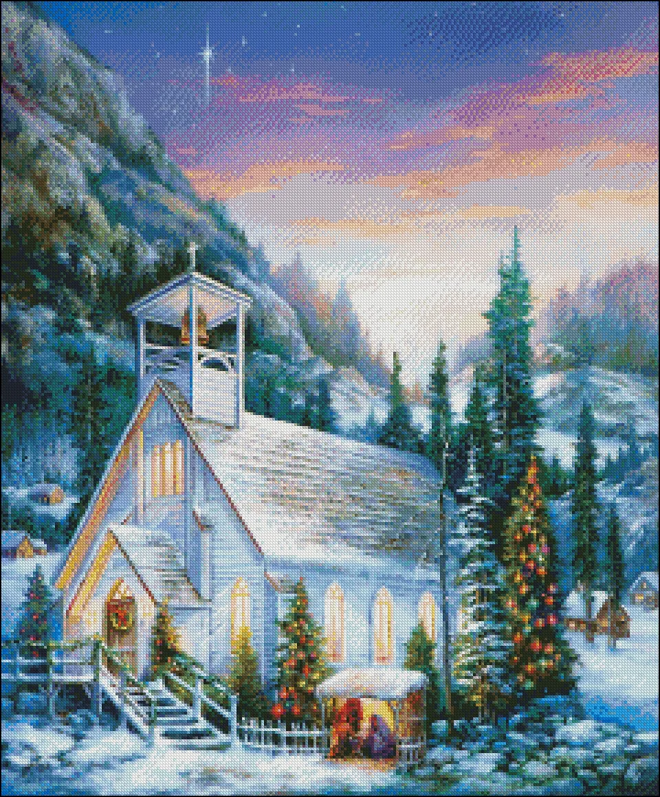 Yuletide Celebration - Needlework for embroidery DIY DMC color High Quality - Counted Cross Stitch Kits - 14 ct Oil painting