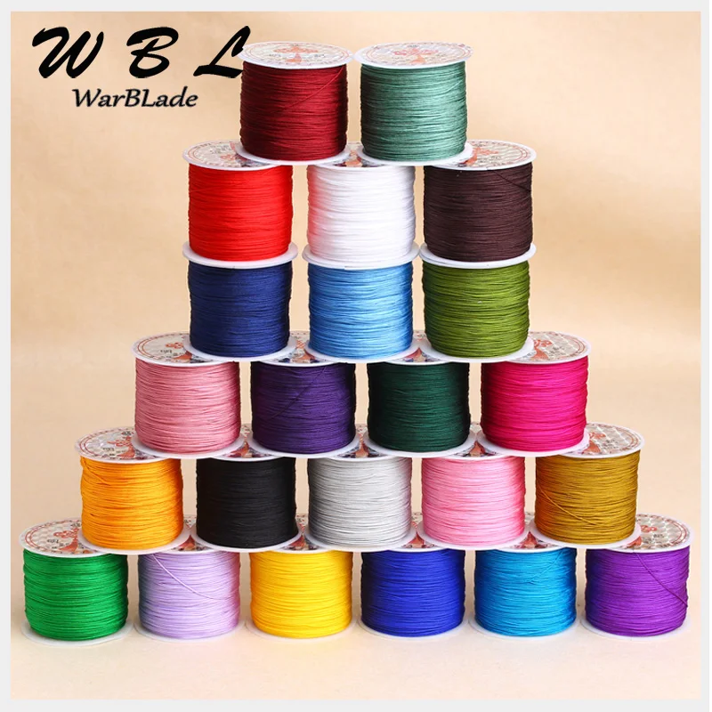 

100M 0.8mm 1mm 1.5mm 2mm Nylon Cord Jewelry Making Accessories Cotton Cord Thread String DIY Tassels Beading Braided Bracelet