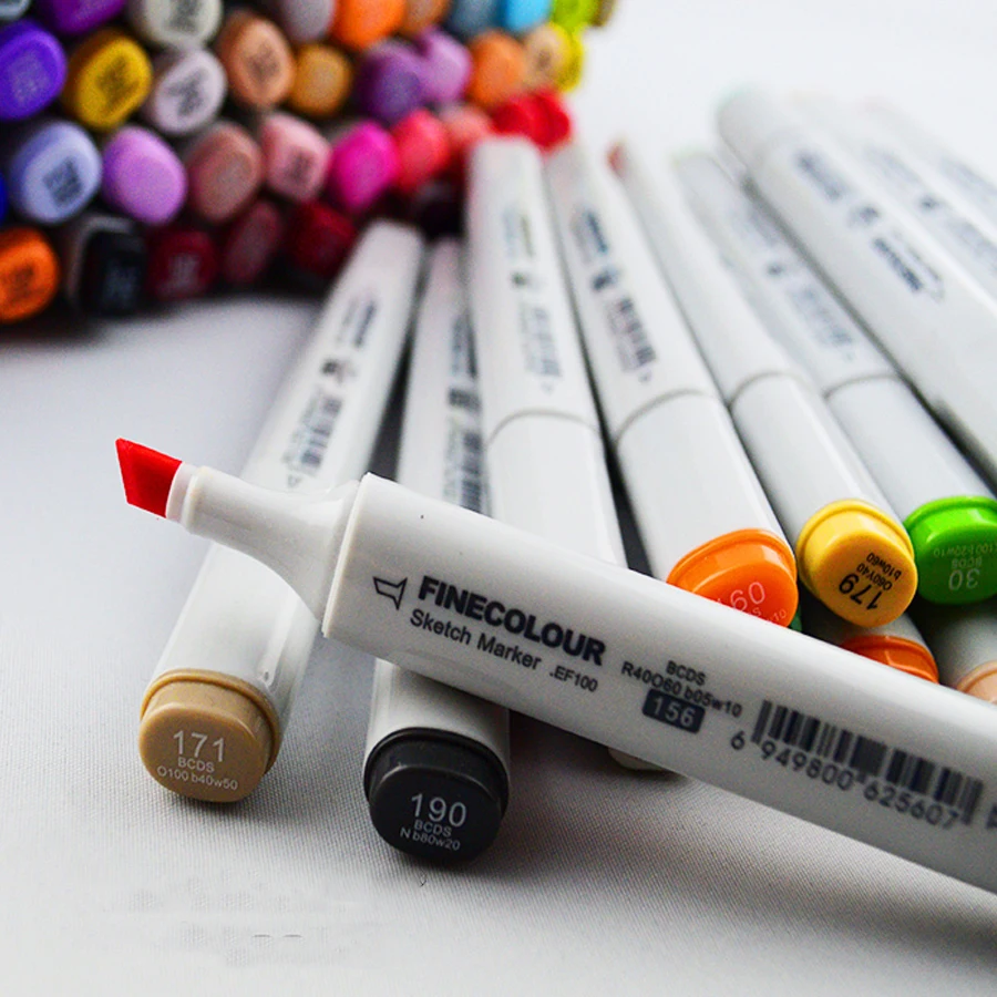 

Finecolour EF100 Sketch Color Marker Pen Architecture Alcohol Based Art Markers 5/8 Colors set Manga Marker For Drawing