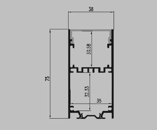 Free Shipping  Alloy aluminum T5-6063 and frosted pc cover/led linear ceiling light housing/linear lamp profile