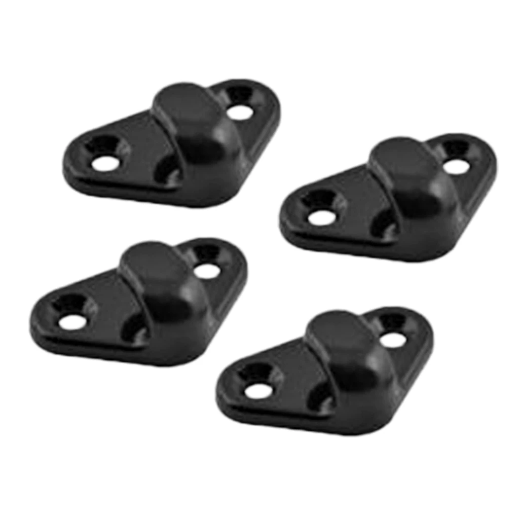 

4pcs Nylon Lashing Hook Bungee Hooks with Screws Replacement Kit for Kayak Canoe Paddle Board Accessories Black