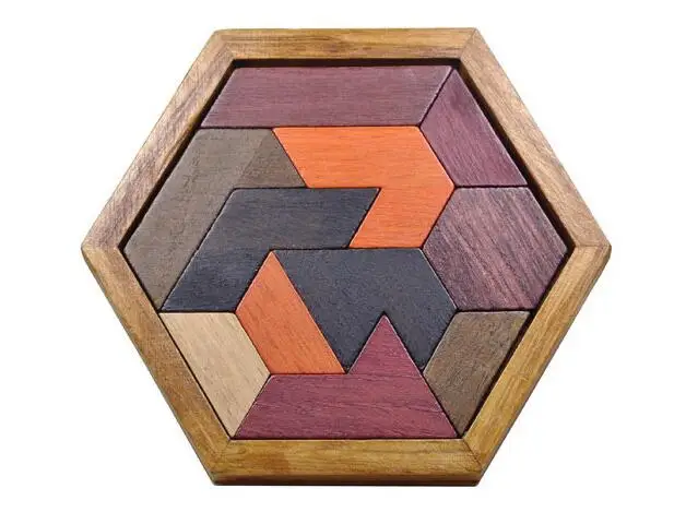 

Colorful Board Wooden Puzzle Brain Teaser Game for Adults Children Kids