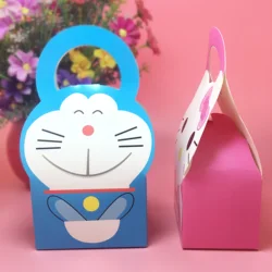 Cute Cartoon Animal Candy Box Baby Shower Favor Box Kids Birthday Party Decorations Gift Box Cake Snack Biscuits Paper Candy Bag