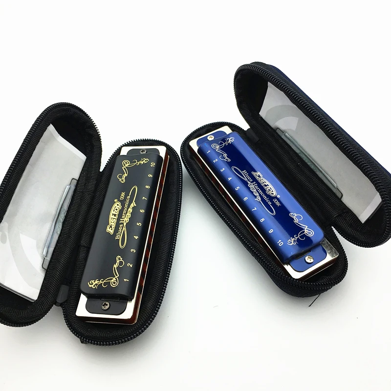 Easttop 10 Holes Harmonica Diatonic Blues Harp Paddy Key of Low F Mouth Ogan woodwind Music Instrument Wholesale