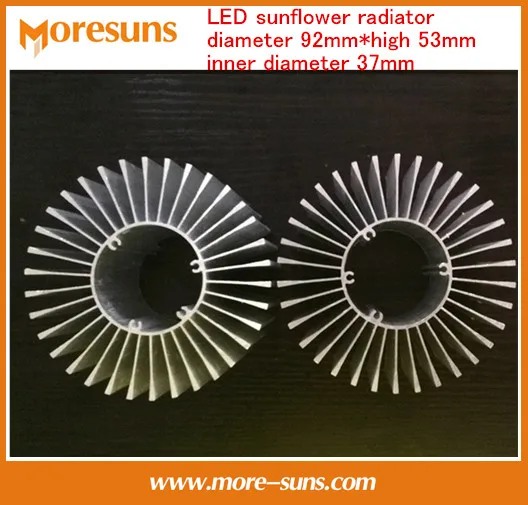 5pcs LED sunflower radiator diameter 92mm*high 53mm,inner diameter 37mm aluminum heatsink 92*53*37MM heatsink for LED lamps