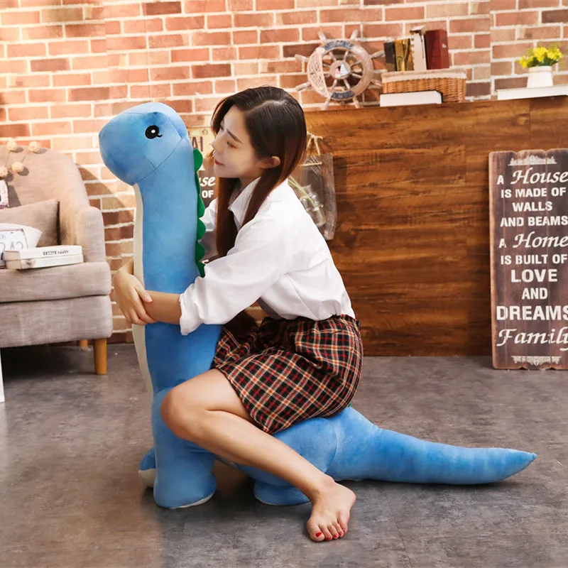 1pc 60/80cm Cartoon Cute dinosaur Long neck Plush Toy soft animal Stuffed doll High quality Kawaii christmas gift for children