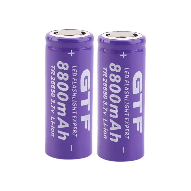 GTF 26650 Battery 8800mAh 3.7V Li-ion Rechargeable Battery For LED Flashlight Torch Li-ion Battery accumulator battery