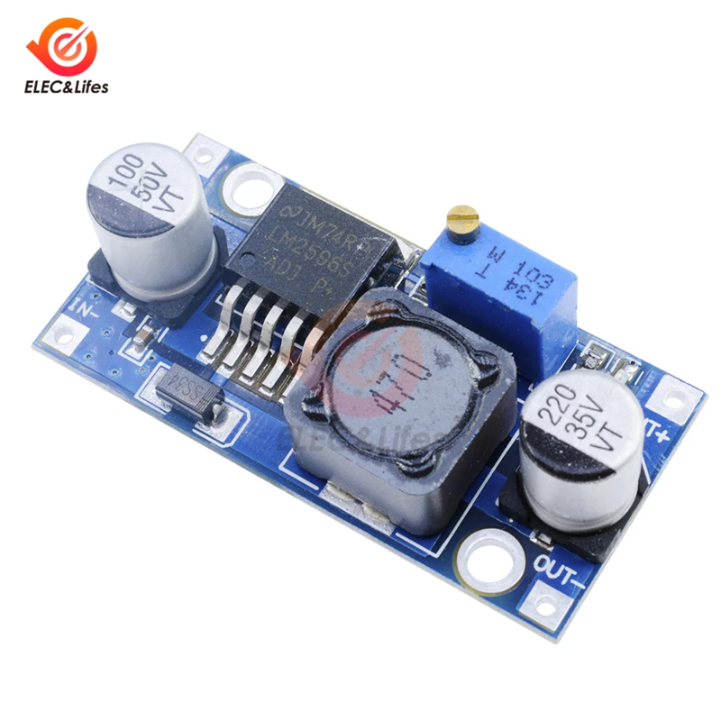 5Pcs LM2596 DC-DC Buck Converter Step Down Module Non-isolated board Power Supply Output 1.25V-30V