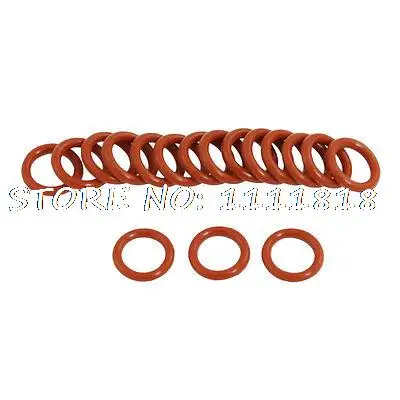 

50 Pcs 11mm x 7mm x 2mm Silicone O Ring Seal Gaskets Red Kyioh