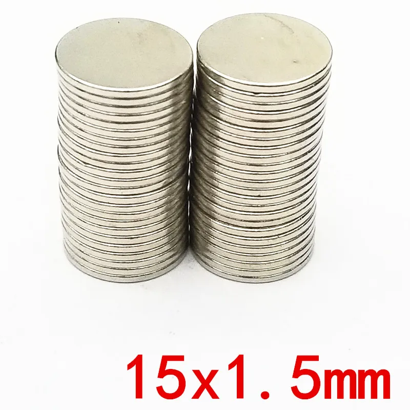 400pcs 15mmx1.5mm Strong Round Magnets Dia 15x1.5 mm Neodymium Magnet Rare Earth Magnet 15*1.5   Magnet 15x1.5mm  15*1.5mm