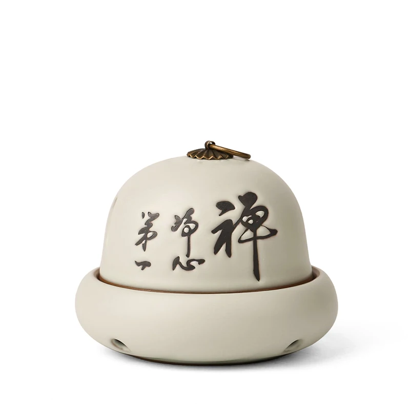 Zen mind back handicraft incense  ceramic tea incense incense  tower Ru tea set