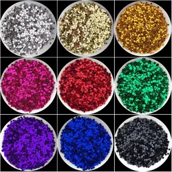 10g 3mm star shape sequin Silver-Base Colors PVC loose Sequins Paillettes for Nails Art manicure/wedding decoration confetti