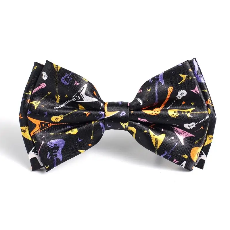 

Bow tie for man Women Mens Rainbow Music Guitar Tuxedo Dress Shiny Bowtie Party wedding butterfly Knot 2020 New Fashion Cravat