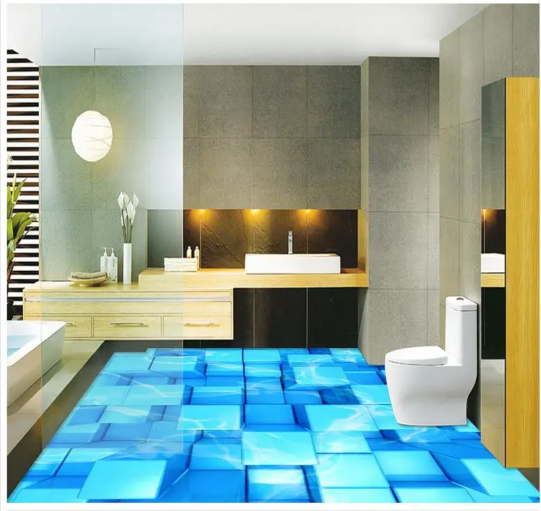 

3 d box expansion space the floor self-adhesive 3D PVC waterproof floor 3D room wallpaper floor Home Decoration