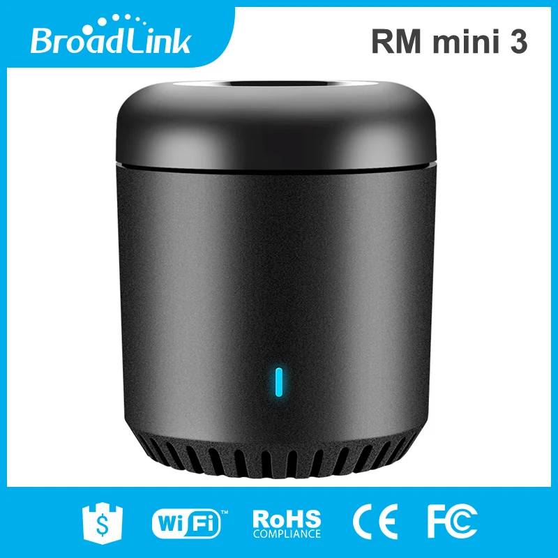 

BroadLink Black Bean, Broadlink IR Control Hub, RM Mini3 Smart Home Wi-Fi Infrared Universal Remote Control, One for All Control