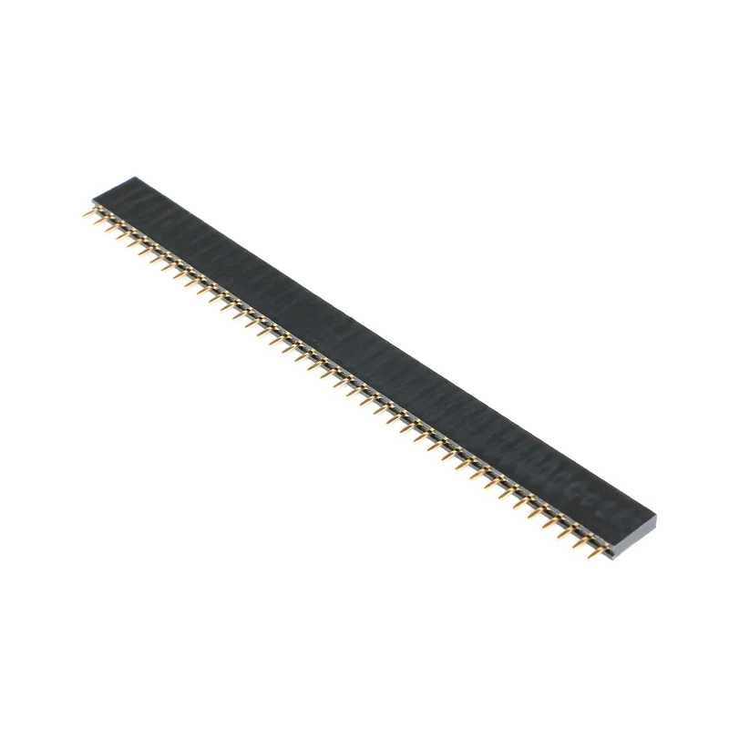 10pcs 5 pairs 40 Pin 1x40 Single Row Male and Female 2.54 Breakable Pin Header PCB JST Connector Strip for Arduino Black