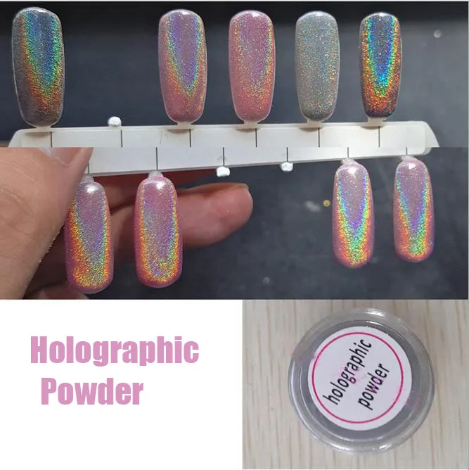 1 g/box Rainbow Pigment Duochrome Pigment Holographic Unicorn Powder Hologram Mica Rainbow Holographic Powder nail decoration