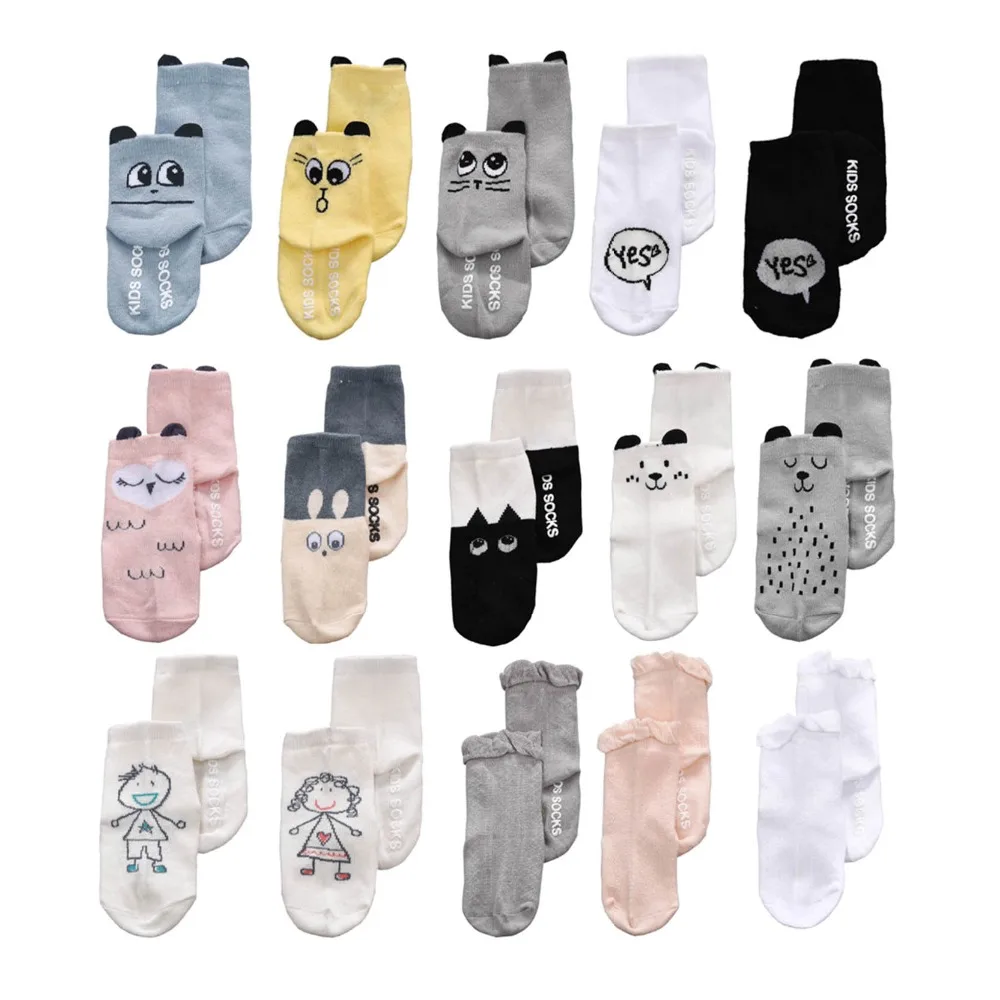 

0-2 Years Infant Baby Socks Boy Girl Cotton Socks Floor Anti Slip Cartoon Animal Cute Pattern Newborn Socks SK114