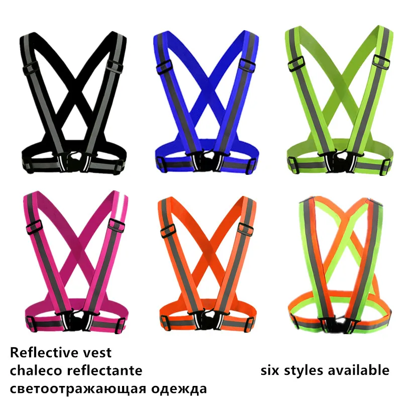 

Светоотражающий жилет безопасности для мужчин и женщин, рабочая одежда, регулируемая, высокая видимость, безопасность, ночной бег, велоспорт, дорожное движение
