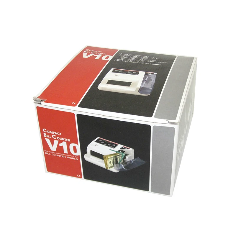 

Портативный счетчик денег Счетчик денег с поддельным обнаружением купюр 100-240 В 1-999 шт. 50/60 Гц