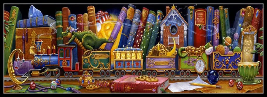 Needlework for embroidery DIY French DMC High Quality - Counted Cross Stitch Kits 14 ct Oil painting - Train of Dreams