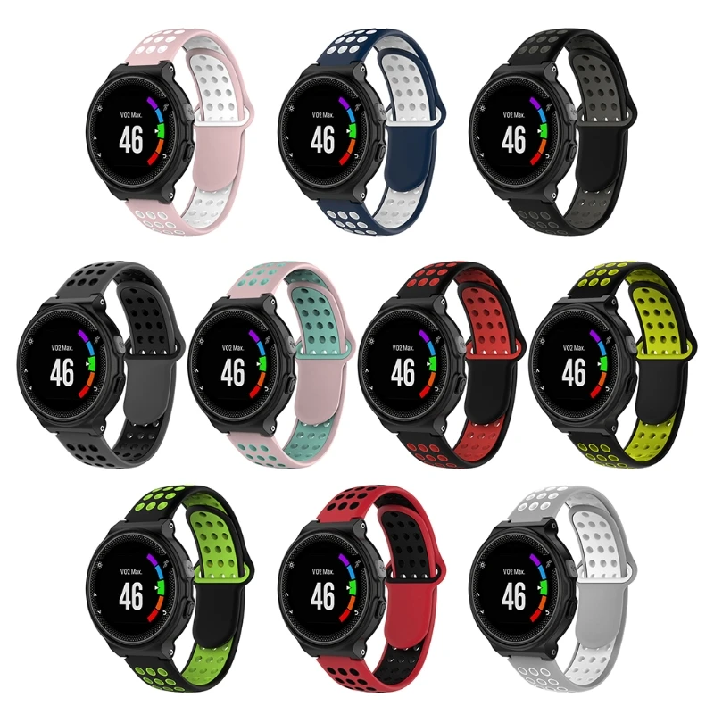 Zachte Siliconen Vervanging Polshorloge Band Armband Strap Voor Garmin Forerunner 220 230 235 630 620 735 S20 S5 S6