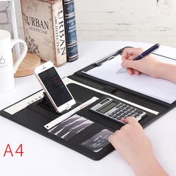 A4 Da PU Thư Mục Padfolio Công Việc Điều Hành Đa Chức Năng Văn Phòng Nhà Tổ Chức Kế Hoạch Laptop Học Cặp Văn Phòng Cho Tài Liệu